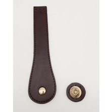 Angel Çanta Aksesuar Suni Deri Armut Istiridye Model Kapak Kahverengi Light Gold Metalli