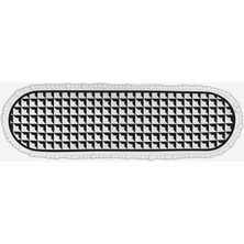 Baci Milano Optical Siyah Beyaz Melamin Servis Tabağı 44,5X13,5 Cm