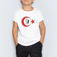 Morinna 18 Mart Atatürk Baskılı Unisex Çocuk Tişört T-Shirt Mr-06