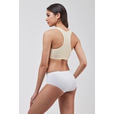 Elite Life 855 Kalın Askılı Toparlayıcı Büstiyer-Beyaz