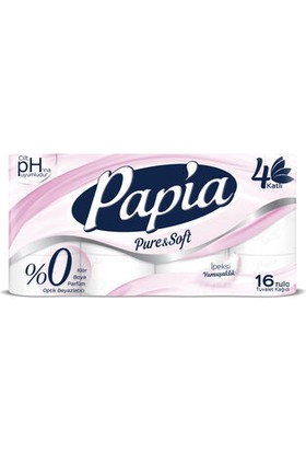 Papia Pure&soft Tuvalet Kağıdı 16'lı 4 Katlı