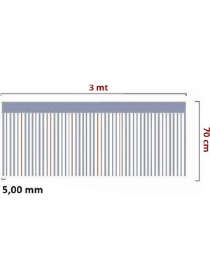 Metalize Parlak Saçaklı Masa Eteği 70cm x 3mt - Gümüş