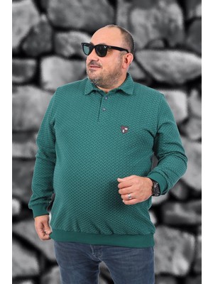 Moc Grande Mocgrande Büyük Beden Polo Yaka Sweat Impact Mc 22717