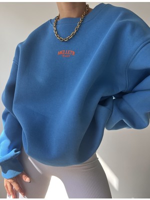 Mai Orange Mavi Oversize Sweatshirt