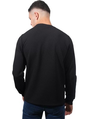 Daniel Milano  Erkek Sadara O Yaka Jakar Siyah KAZAK-104