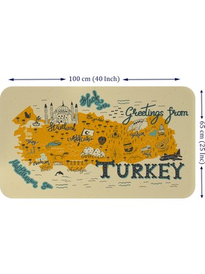 Doğal Tercih Eğitici ve Öğretici Dekoratif Cocuk Odası Türkiye Haritası Duvar Sticker