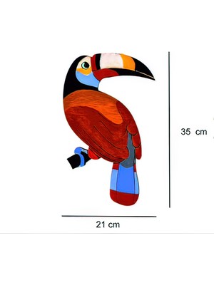 Hediye Ne Alsak Ahşap Tukan Kuşu Duvar Dekor
