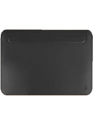 Wiwu Skin Pro MacBook Pro 14 2021 A2442 Uyumlu Çanta & Stand & Kılıf Pu Deri Mıknatıslı Kapak