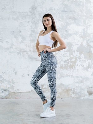 Bugasy Kadın Yılan Desenli Spor Tayt