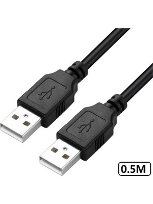 Alfais 5247 USB Uzatma Kablosu 0.5 Metre Uzatıcı Iki Ucu Erkek Erkek 50CM