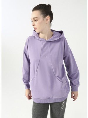 Aeropostale Kapüşon Yaka Düz Lila Kadın Sweatshirt Y-Mın