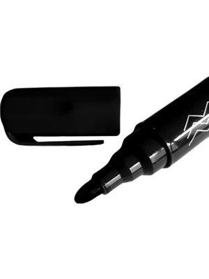 Masis 3 mm Yuvarlak Uç Koli Kalemi Markörü 12 Adet Pmy-S Siyah