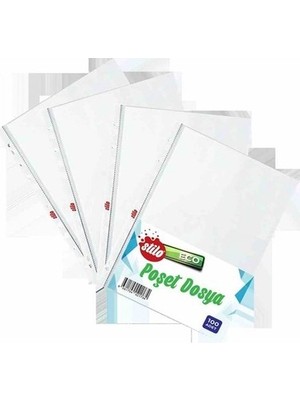 Stilo A-4 Eco Poşet Dosya 100'lü 35'li Set Şeffaf Renkli Kırtasiye Ürünü