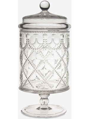 Baci Milano Diamante Şeffaf Akrilik Kavanoz 26,5 Cm