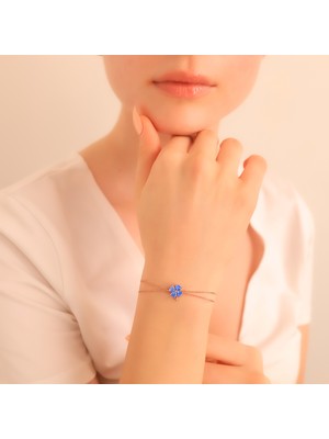 Ravza Gümüş 925 Ayar Gümüş Yonca Bileklik