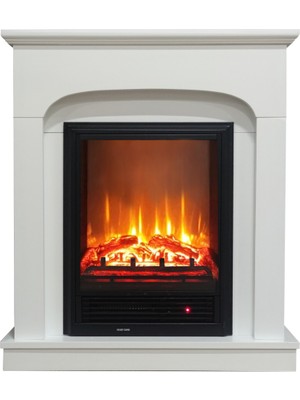 Dlc Round Beyaz Elektrikli Şömine 1800W