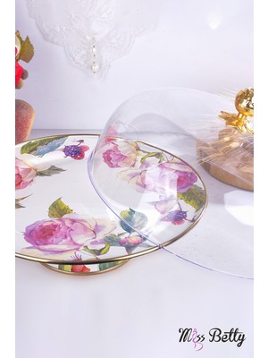 Miss Betty Rose Deluxe 30 cm Ayaklı Kek Fanusu