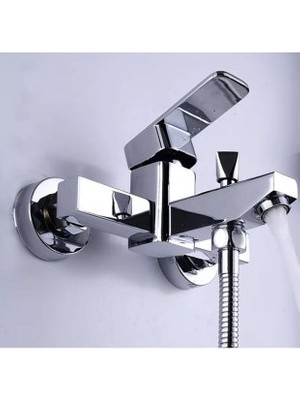 Fulcie Armatür Krom Kare Banyo Bataryası Musluğu
