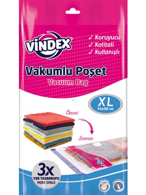 Vindex 4'lü Eko Vakumlu Poşet Vakumlu Hurç Ekonomik Set