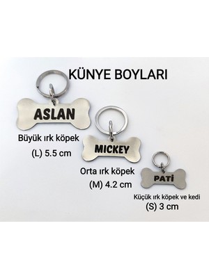 Ayz Markalama Metal Köpek Künyesi, Köpek Isimlik, Kedi Isimlik, Paslanmaz Çelik Malzeme