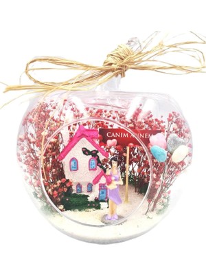 Çiçek Tasarım Sanatları Teraryum Canım Annem Kız Şeker Ev Anneye Eşe Hediye