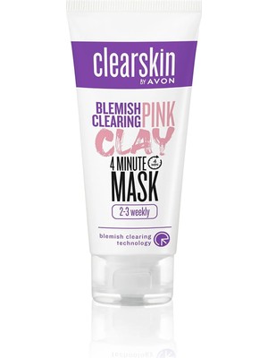 Avon Clearskin Pembe Kil Yüz Maskesi 75 ml Leke Karşıtı Nemlendirici Krem Tüm Cilt Tipleri İçin