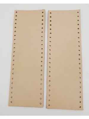 Angel Çanta Aksesuar Ham Doğal Gerçek Deri Tutma Sapı 18X6 cm Simit Sap