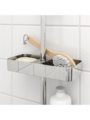 IKEA Duş Rafı, Krom Kaplama 25X4 cm Meridyendukkan Banyo Aksesuarları Raf