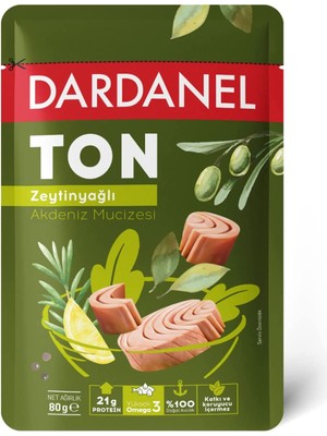 Dardanel Zeytinyağlı Ton Balığı Poşet 80 Gr(12) Adet
