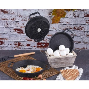 Viva Döküm 3'lü Sahan Set Siyah