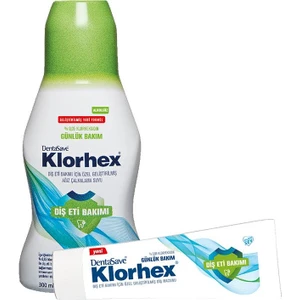 Klorhex Günlük Bakım Ağız Çalkalama Suyu 300 ml ve Diş Macunu 75 ml