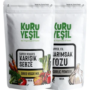 Sebze Karışımı - Sarımsak Tozu - Dried Vegetable Powders - Kuru Sebze Paketi - 200 gr