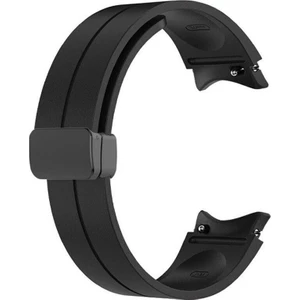 Case Street Samsung Galaxy Watch 4 40MM Kordon Düz Silikon Mıknatıslı HS24 Siyah