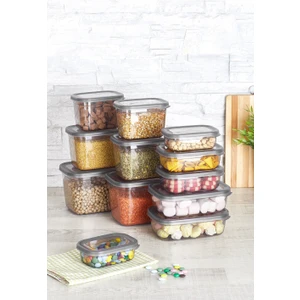 Peggy 12LI Dikdörtgen Saklama Kabı 2X(400 Ml, 670 Ml, 1200 Ml, 800 Ml, 1300 Ml,  2300 Ml)
