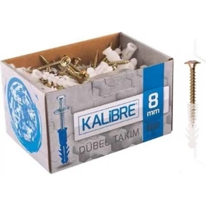 Kalibre Dübel 100'lü Takım Beyaz