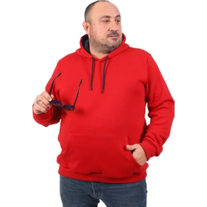 Moc Grande Büyük Beden Erkek Basic Sweat Kapüşonlu 11700