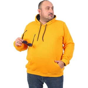Moc Grande Büyük Beden Erkek Basic Sweat Kapüşonlu 11700