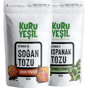 Soğan Tozu - Ispanak Tozu - Onion Powder - Spinach Powder - Dried Vegetables Powders -200 gr