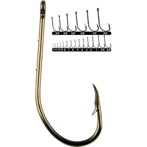 1366 Delikli Tırnaklı Papağan Olta Iğnesi 100'LÜ Kutu Bronz 2