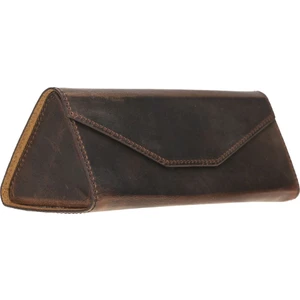 Smart Glass Deri Gözlük Kılıfı G2 Kahverengi