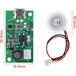 Roba Micro USB Ultrasonik Nem Üretici Devre Seramik Disk Transducer 5V 2W Soğuk Buhar Sis Duman Atomizer