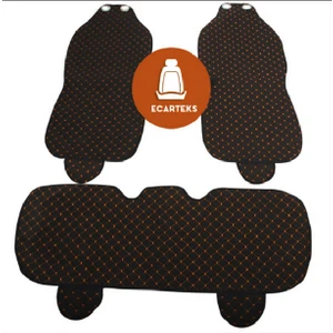 Ergonomik Kapitone 3lü Set Oto Minder Turuncu