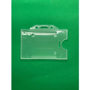 Yaka Kartı Kılıfı Şeffaf Yatay Kart Koruyucu 1 Adet 86x54 mm Ölçülerle