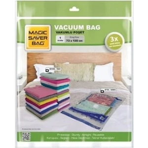 Magic Saver Bag Magıc Saver Bag Vakumlu Poşet Vakumlu Hurç 1 Jumbo 73X130 cm
