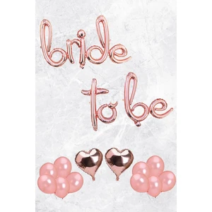 Bride To Be Folyo Balon Seti - Bekarlığa Veda Bride Partisi Balon Süsleme Rose Gold