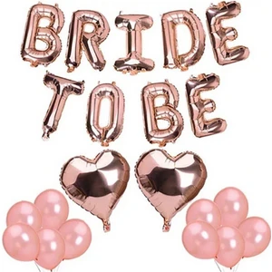 Bride To Be Folyo Balon Seti - Bekarlığa Veda Bride Partisi Balon Süsleme Rose Gold Büyük