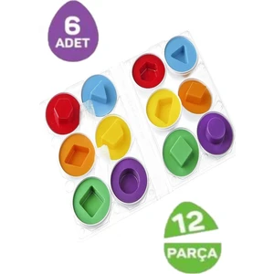Şekilli Geometrik Yumurtalar Puzzle Bultak Eşleştirme Eğitici Oyuncak