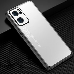 ZH Store Oppo Reno 7 İçin Buzlu Metal Telefon Kılıfı (Yurt Dışından)