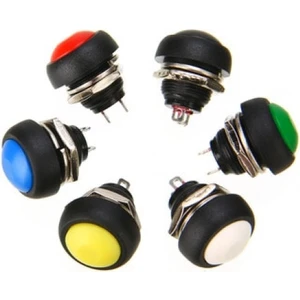 Push Buton 12MM Siyah