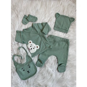 Bebek Bear Minimal Taş 5'li Yenidoğan Hastane Çıkışı Seti